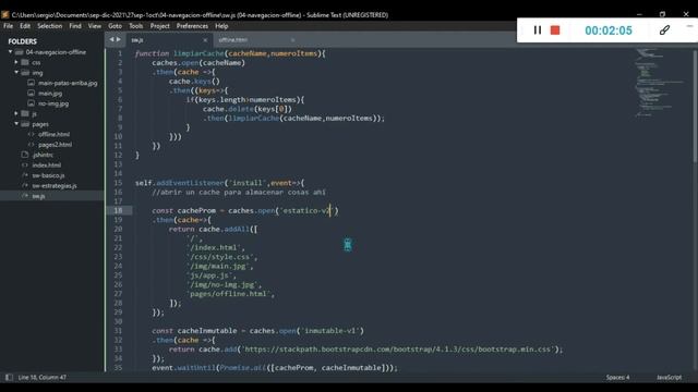 Navegación offline y versiones viejas del cache смотреть онлайн