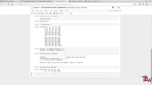 NumPy Broadcasting Functionality and Computation On Arrays In Python Data Science смотреть онлайн