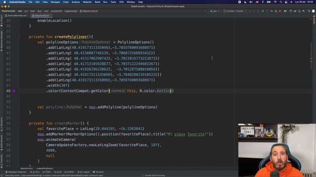 [Tutorial]? Añadir POLYLINES en GOOGLE MAPS con Kotlin para Android? - Android Studio смотреть онлайн