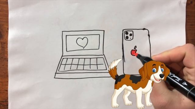 Bolalar Uchun Kompyuter rasm chizish/Drawing Computer IPHONE with kids/Рисование Компьютер для дете смотреть онлайн