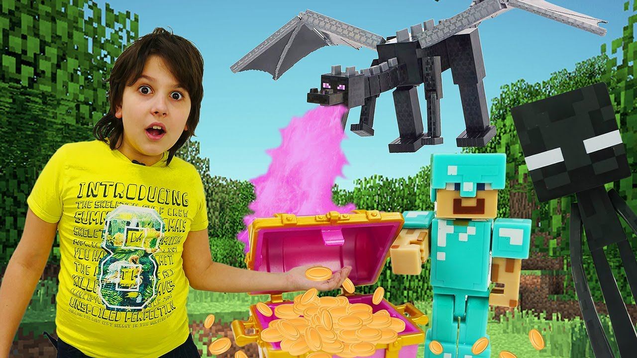 Видео обзор - Стив Майнкрафт Лего нашел карту Сокровищ! В Замке Эндермена! - Minecraft игры битвы смотреть онлайн