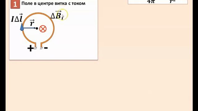 Рассмотрение темы: "Закон Био-Савара-Лапласа и его применение" смотреть онлайн
