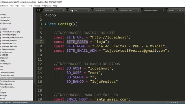 Loja Virtual com PHP 7 - Aula 20 - Chamando constantes смотреть онлайн