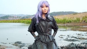 MUD CHALLENGE | Kawaii Harajuku Girl Ruins Her Dress & Buffalo sneakers in Mud | Muddy Girl | WAM
