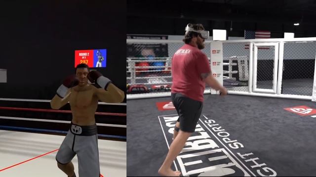 UFC Fighter Tries Virtual Reality Boxing! смотреть онлайн