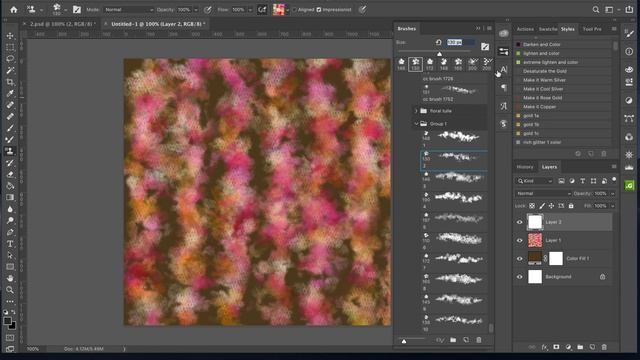 Create Artistic Floral Digital Backgrounds for Sale using Color Blending Photoshop Brushes смотреть онлайн