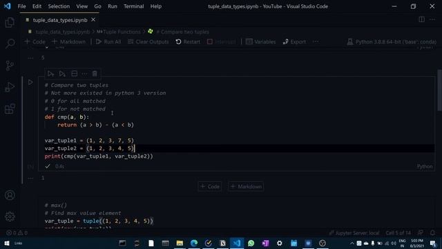 16. Tuple Data Type | Functions and Methods - Python смотреть онлайн
