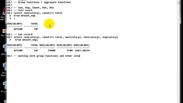 Oracle SQL Training Bangladesh : Group functions part 1 смотреть онлайн