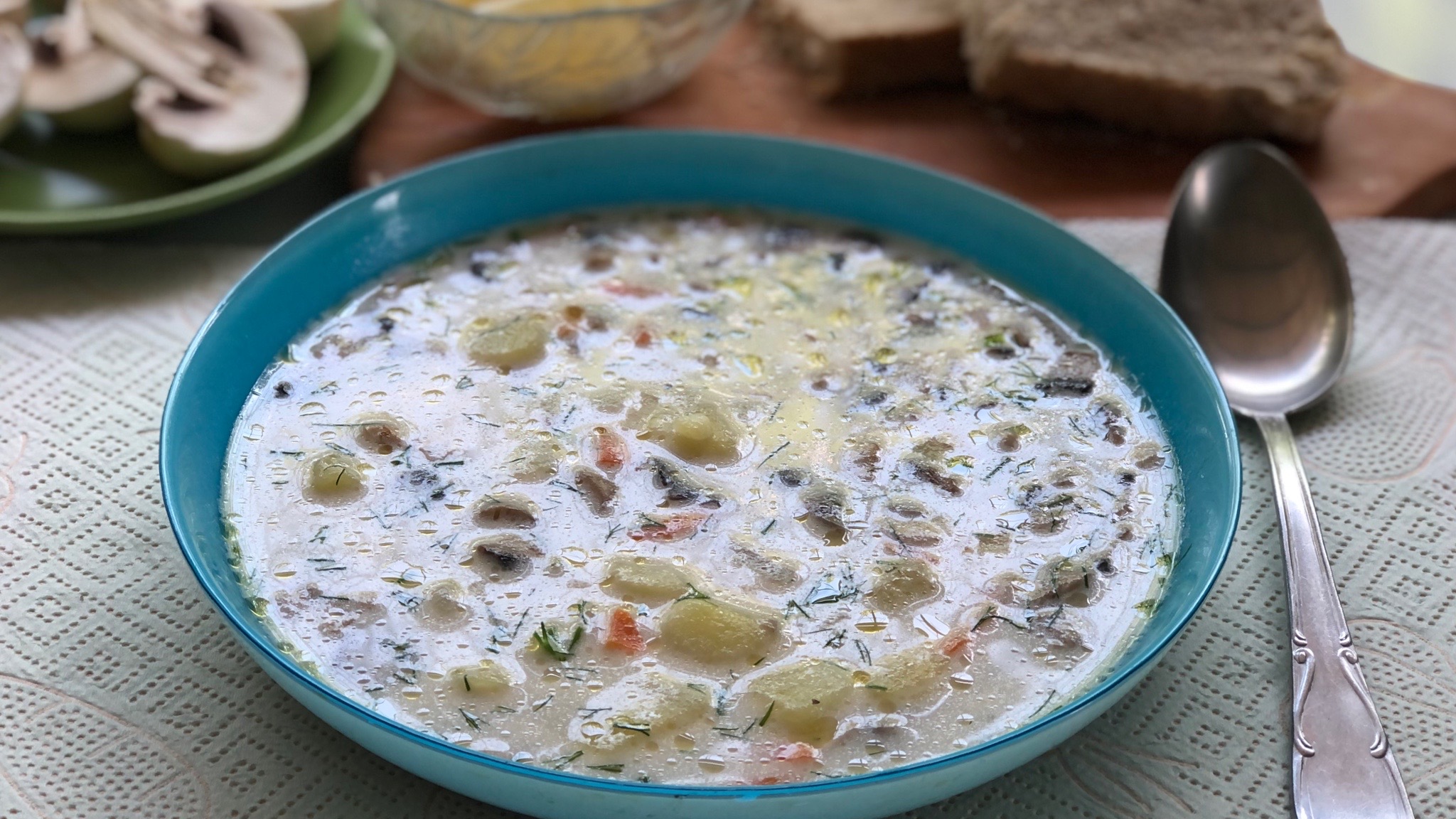 Сырный суп с шампиньонами | сырный суп | сырный суп рецепт | рецепты просто