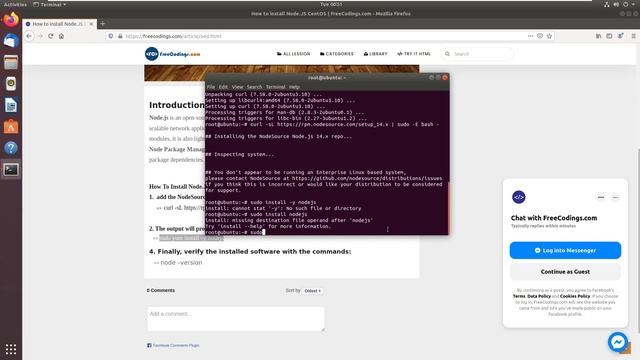 របៀបតម្លើងកម្មវិធី Node.JS នៅលើ Ubuntu - How to install Node.js on the Ubuntu смотреть онлайн