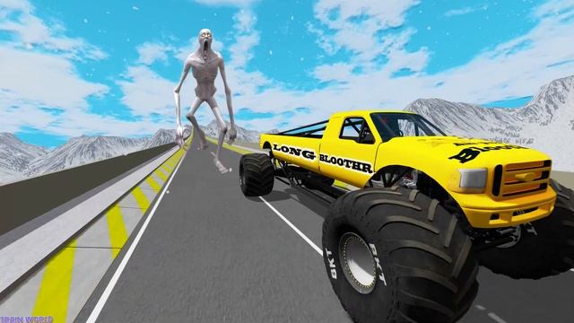Escape From The Shy Guy (SCP-096) | Monster Truck vs Giant Pit Lava | Beamng Drive | TrainWorld смотреть онлайн