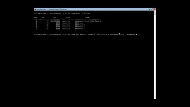 Командa Netsh для Internet Protocol версии 4 (IPv4) [Windows Server 2016] смотреть онлайн