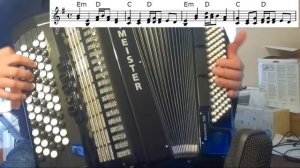 Боярский - Спасибо, родная - на баяне - кавер, разбор, ноты - Спасибо за день, спасибо за ночь