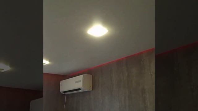 парящий потолок с лентой rgb. смотреть онлайн