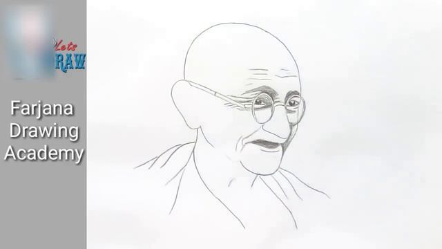 How to draw Mahatma Gandhi step by step смотреть онлайн