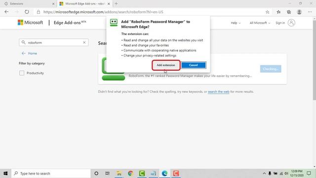 Installing RoboForm Browser Extensions