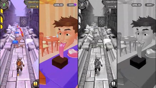 Temple Run 2 Winter Wasteland Vs Lick Runner Color Vs Black & White Game play - Endless Run Android смотреть онлайн
