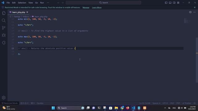 PHP Math Functions смотреть онлайн