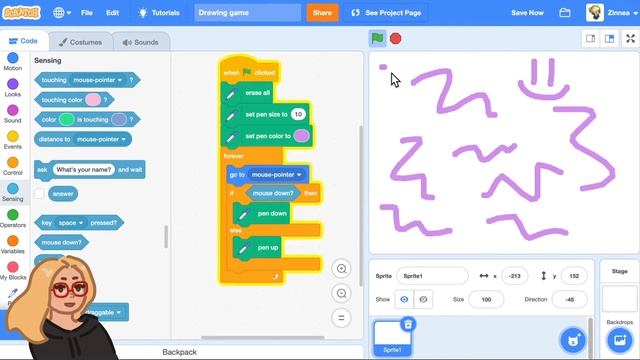 How to Make a Drawing Game in Scratch | Art Simulator Tutorial смотреть онлайн