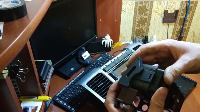 2din магнитола в Газель-Бизнес. Переходные рамки для модуля отопителя. смотреть онлайн