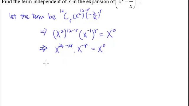 6 Binomial Theorem - Example 2 - Finding the term independent of x. смотреть онлайн