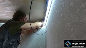 Интересный вариант натяжного потолка в спальне. Как сделать контурный натяжной потолок в спальне.