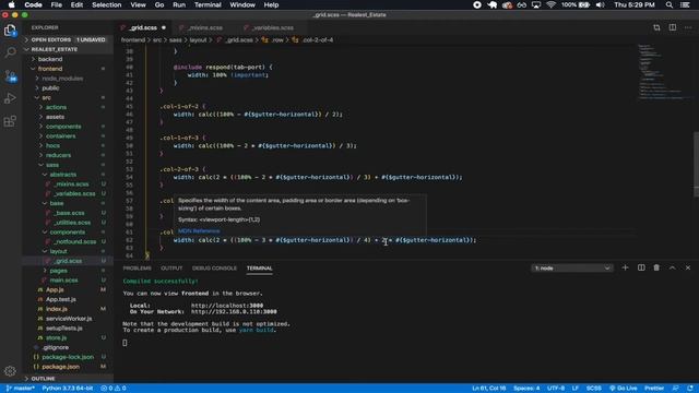 Django React Full Stack Real Estate App | Part 8 - SASS setup & navbar styling смотреть онлайн