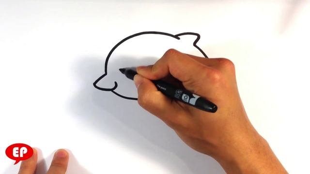 How to Draw a Cute Dolphin - Easy Pictures to Draw смотреть онлайн