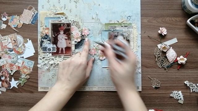 Процесс создания ретро-странички/скрапбукинг смотреть онлайн