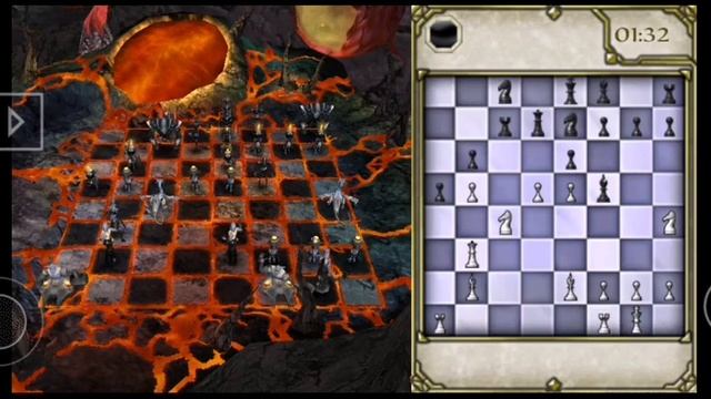 Online Chess Kingdoms (PSP) CPU Black Lose While P1 White Wins. PPSSPP.