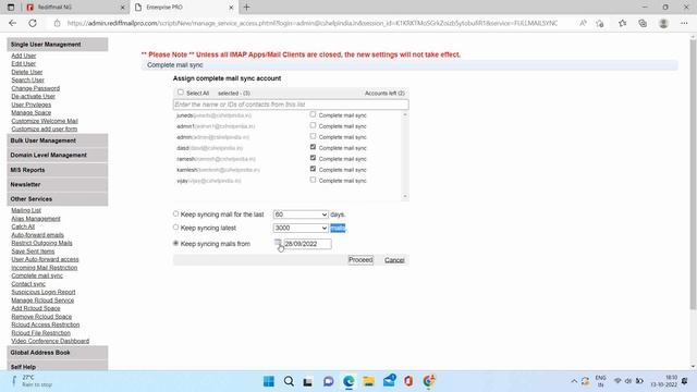 Limit the emails for IMAP. смотреть онлайн
