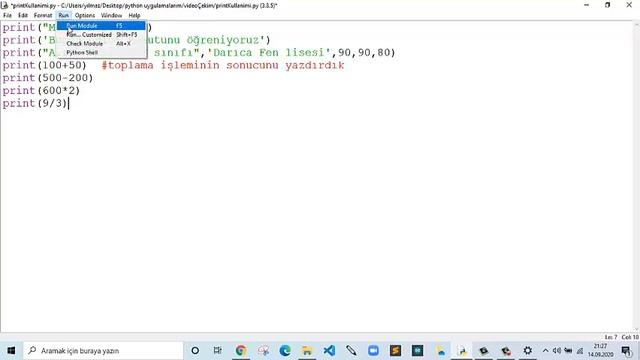 Ders 6- Print() fonksiyonunun kullanılması смотреть онлайн