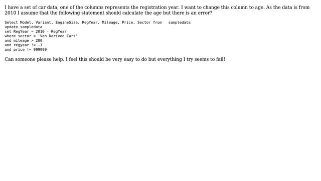 Databases: Altering column data SQL смотреть онлайн