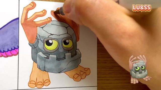 Drawing - Natural Monsters : Mammmott, Noggin, Furcorn [My Singing Monsters] #01 смотреть онлайн