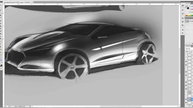 Car rendering photoshop 3 - LudeDesign смотреть онлайн