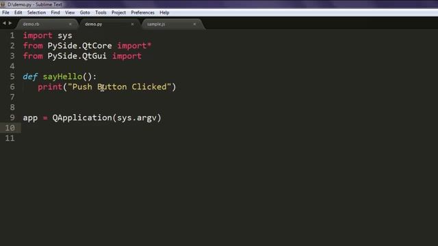 PySide Push Button Widget QPushButton смотреть онлайн
