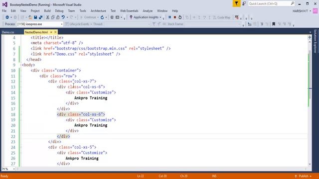 Bootstrap Chapter 6 – Bootstrap Nested Rows and Columns смотреть онлайн