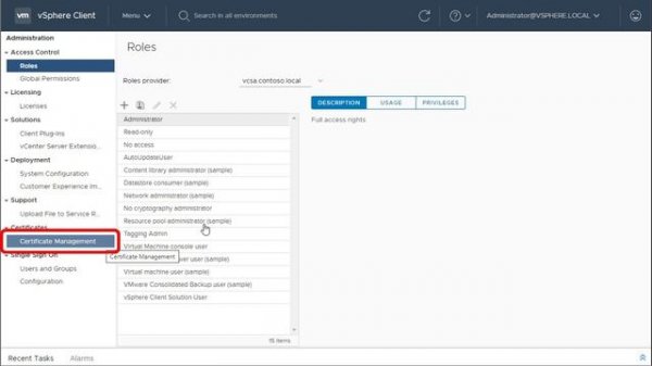 Renew self signed certificates of VCSA 6.7 using Certificate Management Tool