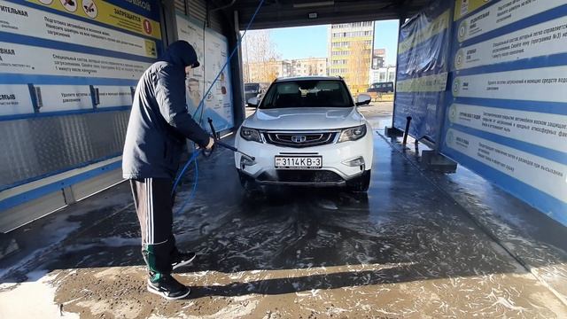 Наш опыт бесконтактной мойки белого авто, на примере Geely Atlas. #GeelyAtlas #geelyatlas #Geelу