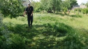I Кошу траву Бензокосой под музыку Триммер Бензокоса в работе Petrol trimmer in operation 20210617