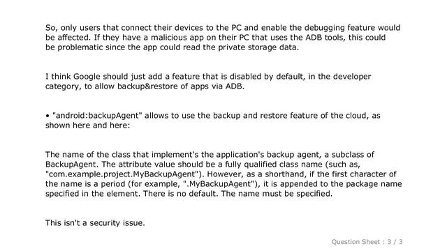 Android : What is "android:allowBackup"? смотреть онлайн