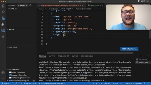 How To Debug A Program With Arguments In VSCode смотреть онлайн