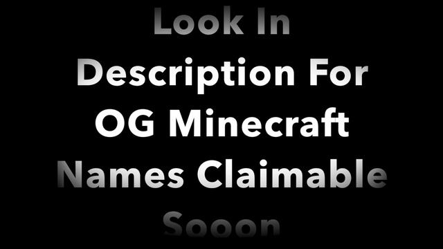 OG MINECRAFT NAMES CLAIMABLE SOON смотреть онлайн