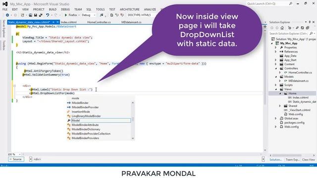 How To Bind Dynamic & Static Data Into The Drop Down List In a Asp.net MVC View Page- Part 1 смотреть онлайн