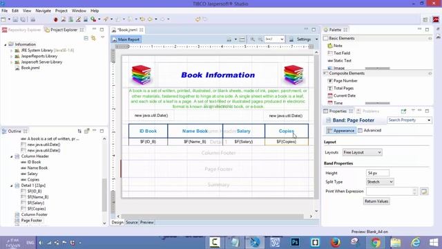 7- JasperReport java (5) مرحلة التصميم смотреть онлайн
