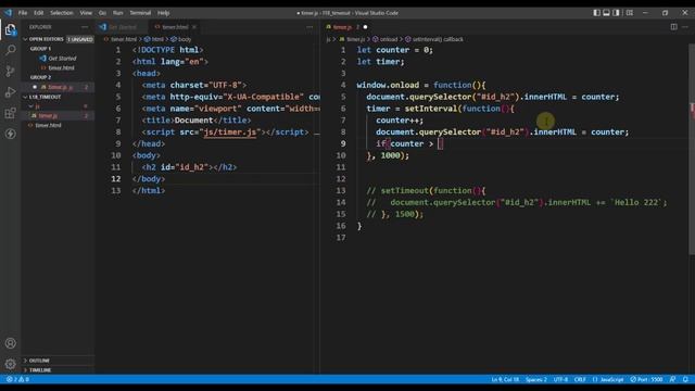 קורס JS - חלק 19 - ?? יוצרים טיימר ב JS עם SETTIMEOUT ו SETINTERVAL смотреть онлайн
