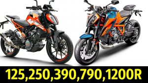Вся Линейка KTM Duke - 125 ,200 ,250 ,390 ,690 ,790 ,990 ,1290 R !