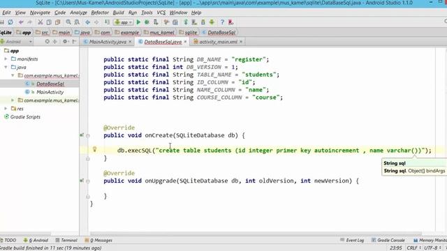 08 Second step SQLite Create Schema DataBase смотреть онлайн