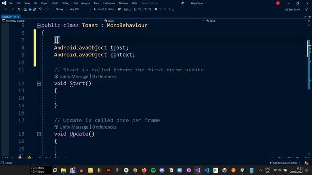 Showing Android Toast In Unity смотреть онлайн