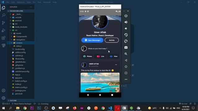 React Native Facebook Clone Forntend смотреть онлайн